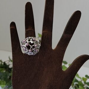 Forever 21 Beautiful Silver Cluster Stretch Ring